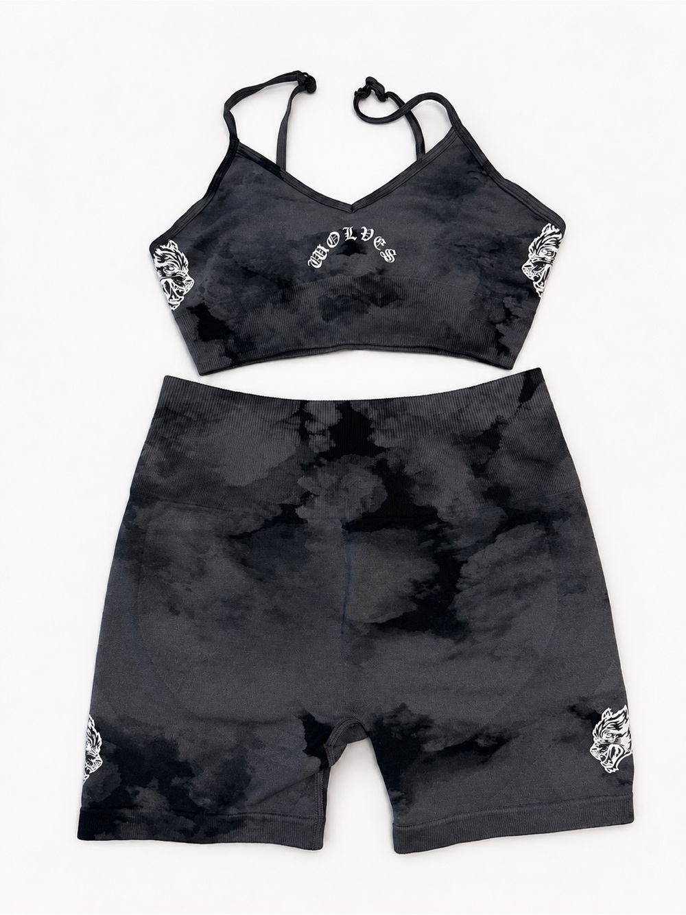 Darc Sport “Wolves” Matching Set - Sports Bra & Bike Shorts Set